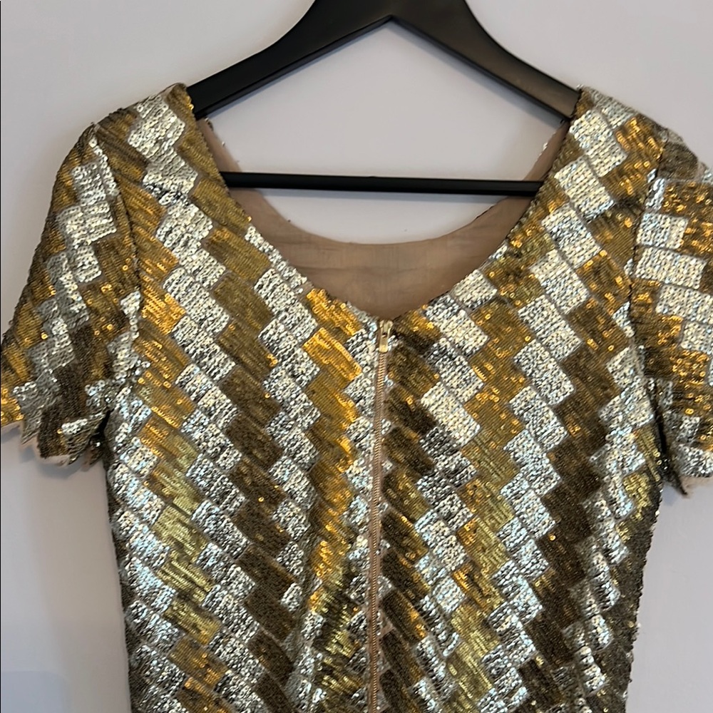 Sandro Gold and Silver Sequin Sandro dress - Picture 4 of 4